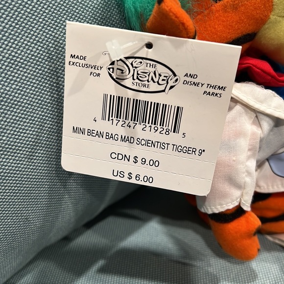3/$25 The Disney store Halloween mini bean bag mad scientist Tigger 9" - Picture 4 of 7